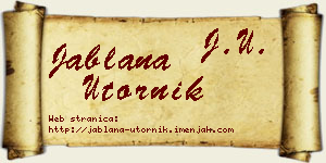 Jablana Utornik vizit kartica